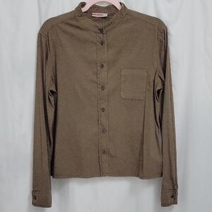 Prada Olive Green Button-Up Shirt